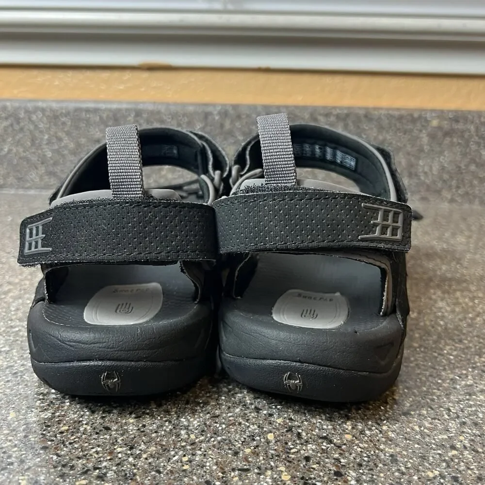 Teva Men's Size 9 Outdoor Summer Beach Sandals Arch Support Black Snap Synthetic